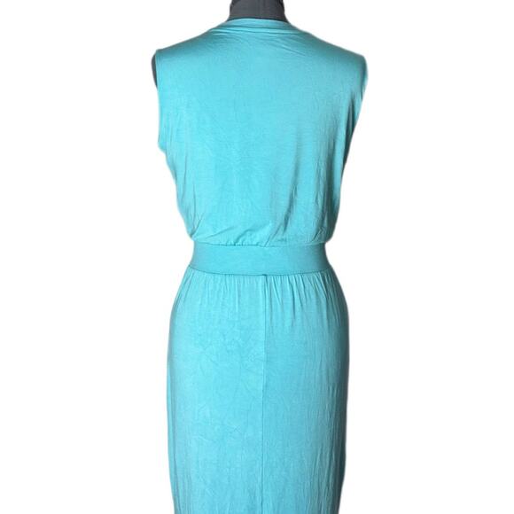 Athleta Santorini Cinch Midi Dress Women's Size XS Gulf Green Turquoise Blue - Picture 13 of 16